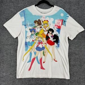 Sailor Moon graphic anime t-shirt women's Large manga kawaii Y2K tee grunge